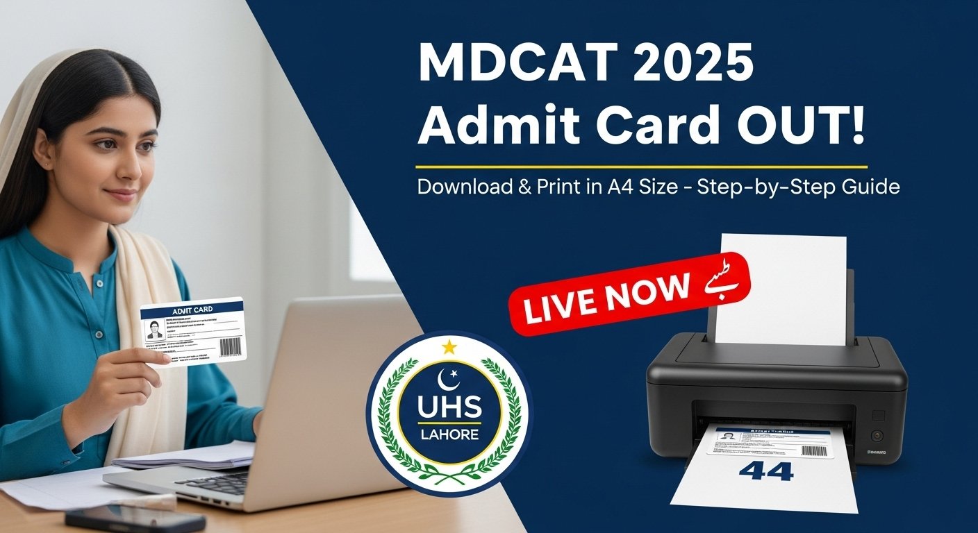 UHS MDCAT 2025 Admit Card Out