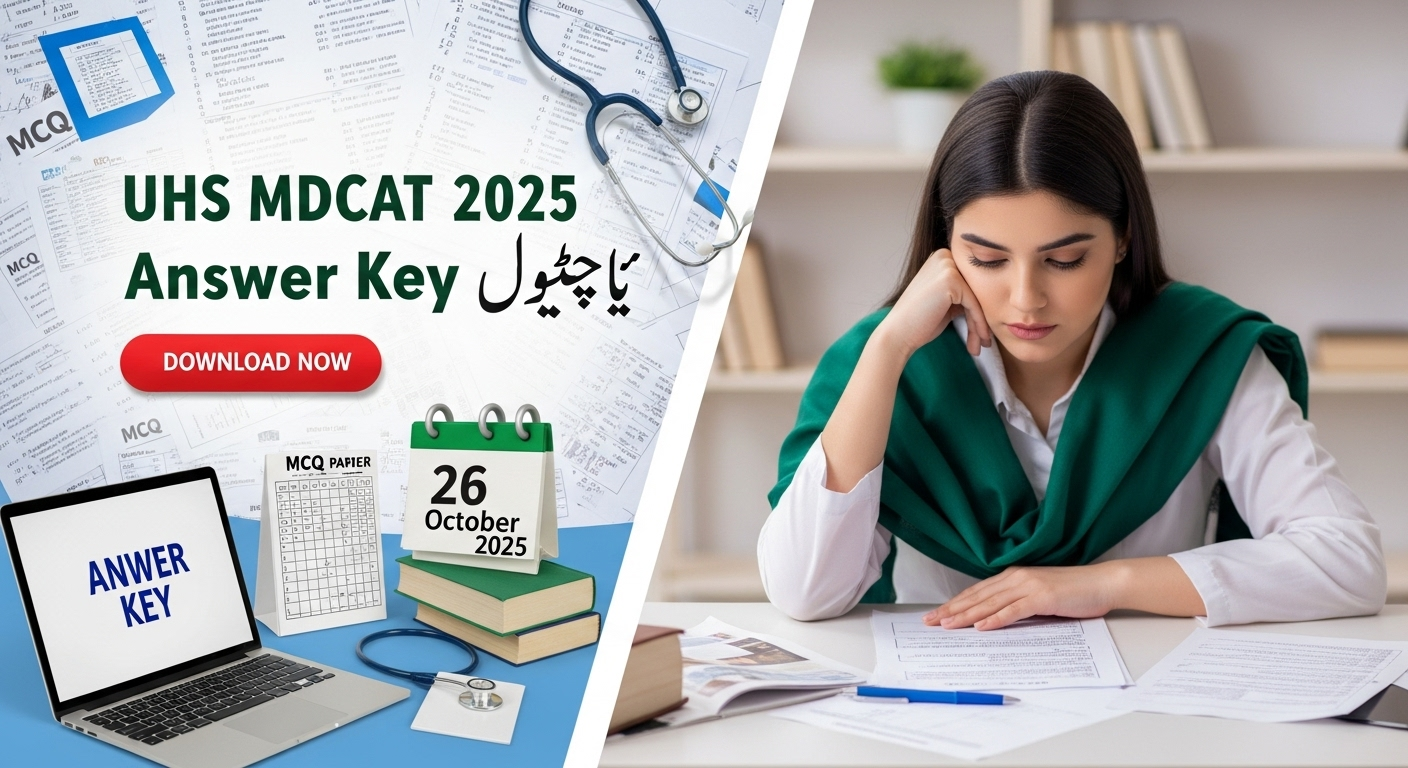 UHS mdcat 2025 answer key for 26 October 2025