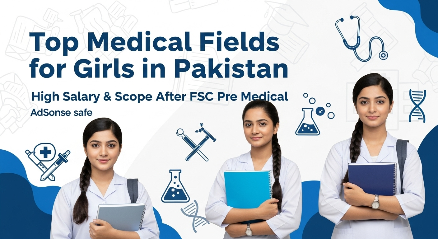 Top 10 Best Medical Fields for Girls in Pakistan After FSC Pre-Medical
