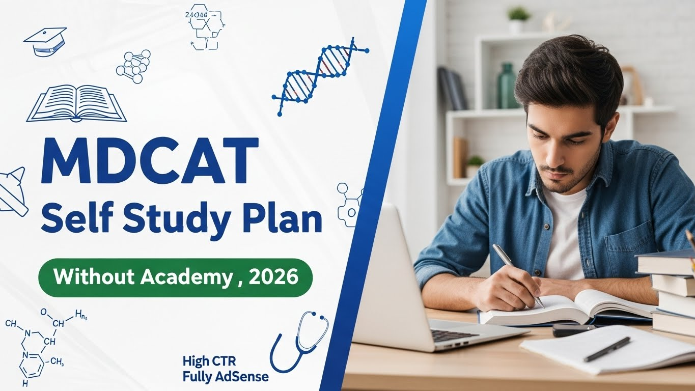 MDCAT Self Study Plan at Home Without Academy